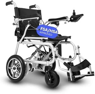 Culver Artemis Pro Lightweight Foldable Electric Wheelchairs for Seniors - 2x250W Motor Power Wheelchair - Travel/User Friendly Electric Wheelchairs for Seniors, Long Range Electric Wheelchair, Black