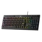 Redragon K513 RGB Membrane Gaming Keyboard, Standard 104 Keys Linear Mechanical-Feel Keyboard w/ 5 Extra On-Board Macro G Keys, Dedicated Media Control, Aluminum Top Case