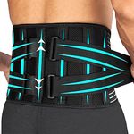 Back Support Belt for Men and Women: Lower Back Pain Relief Breathable Waist Lumbar Support Brace for Sciatica Herniated Disc Scoliosis with 7 Stays and Dual Adjustable Straps(S/M 80-90CM)