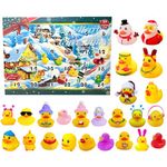Rubber Duck Advent Calendar 2024-24 Rubber Duck Advent Calendar 2024 For Kids, Rubber Duck Bath Toys 24 Days Christmas Countdown Calendar 2024, Christmas Toys Gi-fts For Adults Kids (Yellow)