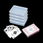 4 Pack Playing Card Deck Cases, Plastic Empty Playing Card Holder Case, Plastic Storage Box for Game Card, Bank Card, Business Card, and Gadgets