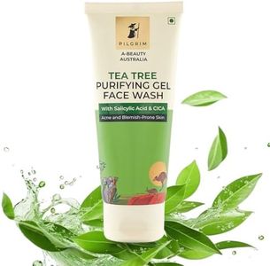 Pilgrim 1% Salicylic Acid Gel Face Wash 100 ml | Gel Face Wash with CICA & Tea Tree For Men & Women, for Oily skin, Acne Prone Skin, Non Drying Cleanser for Face