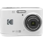 KODAK PIXPRO FZ45-WH 16MP Digital Camera 4X Optical Zoom 27mm Wide Angle 1080P Full HD Video 2.7" LCD Vlogging Camera (White)