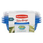 Rubbermaid 2115745 TakeAlongs Snack Food Storage OS 2.35C 3PK with Split