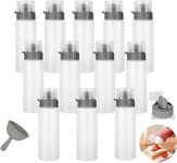 EATHEATY 12 Pieces Porous Condiment Squeeze Bottle Refillable Condiment 5 Hole Container with Lid Syrup Squirt Bottle Sauce Dispenser Ketchup Bottle for BBQ Oil Sauce Salad Dressing Cooking, 6oz