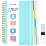 Spiral Notebook 8.5" x 11", 5 Subject Notebooks College Ruled with Removable Dividers, 300 Pages 100GSM Thick Spiral Writing Journal for Women & Men, Large A4 Lined Journal Notebooks for Work, School