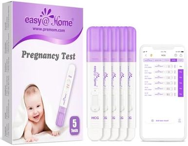 Easy@Home 5 x Test di Gravidanza Precoce: Ultrasensibile 10 mIU/ml - Test Gravidanza Rapido e Accurato - Rileva la Gravidanza Prima del Ciclo Previsto in 3 Minuti - 5 HCG Test