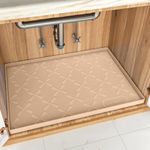 SIKADEER Under Sink Mat for Bathroom Waterproof, 19" x 19" Silicone Under Sink Liner Bathroom Cabinet Shelf Protector, Fits 21inch Standard Kitchen Bathroom Cabinet Mat Under Sink Organizer Drip Tray