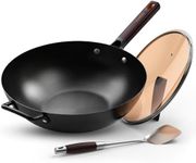 SUMEIGUAN 13.5" Carbon Steel Wok Pa