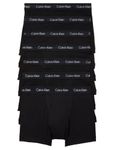 Calvin Klein Men's Cotton Stretch 7-Pack Trunk, 7 Black, Large