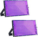 150W Black Light, 2 Pack LED Black Lights with Plug and Switch, IP65 Waterproof LED UV Light Flood Light Glow in The Dark Party, for Halloween, Fluorescent Poster, Body Paint, Stage, Aquarium