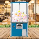 YMAOMAO Mini Gumball Machine, Candy Vending Machine, Capsule Vending Machine with Locks for 4.5-5.5 cm Diameter Capsule Toys for Home, Game Stores and Retail Stores,Blue