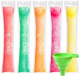Ozera 150 Pack Popsicle Molds Bags, Disposable DIY Ice Pop Mold Bags for Gogurt, Ice Candy, Otter Pops or Freeze Pops. BPA Free and FDA Approved Popsicle Bags Maker - Comes With A Funnel