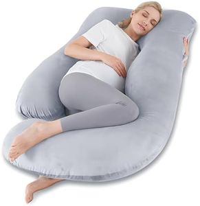 SASTTIE Pregnancy Pillow for Sleeping, U Shaped Body Pillow Side Sleeper Pregnancy Must Haves, Maternity Pillow for Pregnant Women, 57'' Full Pregnant Pillow with Removable Velvet Cover, Grey
