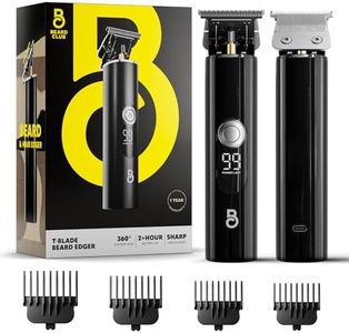 The Beard Club Professional T-Blade Beard Trimmer for Men LT - Barber Electric Shaver, Mustache & Hair Clippers for Men Zero Gapped Cordless Buzzer Hair Trimmer & T Outliner Edger Line Up Grooming Kit