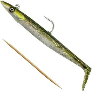 Savage Gear Sandeel V2 12cm 22g Green Silver Sinking Lure 72488