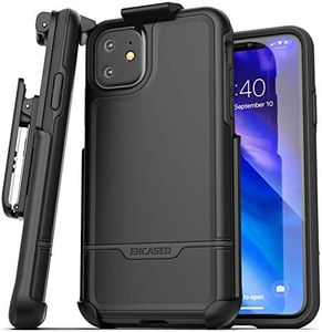 Encased iPhone 11 Belt Clip Holster Case (2019 Rebel Armor) Heavy Duty Rugged Full Body Protective Cover with Holder (Black)