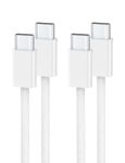 iPhone 15 Charger Cable 60W, USB C to USB C Fast Charging Cable Braided [2-Pack/2M] for iPhone 15,15 Plus,15 Pro,15 Pro Max,iPad,iPad Pro,iPad Air,iPad Mini,MacBook Air,MacBook Pro,Type C Cable