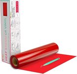 HTVRONT HTV Vinyl Rolls Heat Transfer Vinyl - 12" x 20ft Red HTV Vinyl for Shirts, Iron on Vinyl for All Cutter Machine - Easy to Cut & Weed for Heat Vinyl Design (Red)