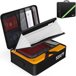 Noiposi Fireproof Document Box with 5200℉ Heated Insulated, Waterproof and Fireproof Document Storage with Lock,Home Safe Storage Document organiser Case for A4 Important Documents,File and Deed