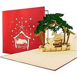 W17 Nativity Set pop up Card, Holiday, Christmas, Handmade, Laser Cut