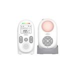 CHILLAX - CB360 Portable Audio Baby Monitor - DECT - 2 wireless units - VOX and Eco modes - Temperature sensor with alert - 340 m range - Night light & 5 lullabies - 13-hour autonomy - Walkie-talkie