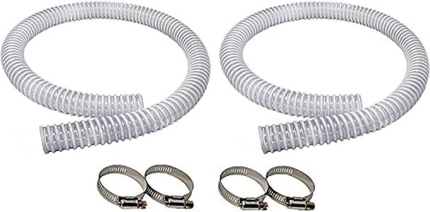 Sealproof 1.5" x 6 FT Pool Filter Pump Connection Hose for Above Ground Pools (2-Pack - 12 FT Total) 1-1/2 Inch Premium Kinkproof PVC Made in USA | Cut to Desired Length, with 4 Hose Clamps