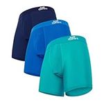 JustWears Active Mens Boxer Briefs, 3 Pack | Breathable Anti-Chafe Underwear with PouchTech™ Support | Moisture-Wicking MicroModal Air Cool Fabric | Seamless Sustainable Boxers for Men | Pants Gift