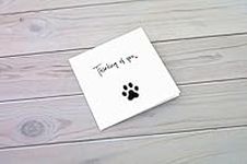 Anonymous Gifting Thinking of You - Luxury Handmade Sympathy Card for the loss of a Dog