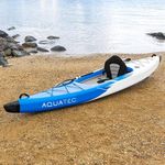 AQUATEC Kayak | Inflatable Kayak for Men, Women & Kids | Adventure & Fishing Kayak | Inflatable Boat Available as Single Kayak or Double Kayak | Bag & Kayak Paddles Included (Single, Ottawa (Pro))