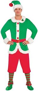 Elf Guy Outfit Set - Large (42-46), Pack of 2 - Multicolor Costume Perfect for Themed Parties, Holidays & Festivities