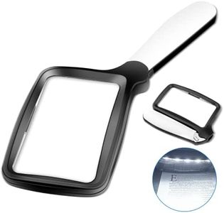 Magnifying Glass with Light, Handheld Magnifier with 5 Ultra-Bright LED Lights for Reading, Sewing, Cross Stitch and Close Work