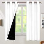 BGment White Blackout Curtains 63 I