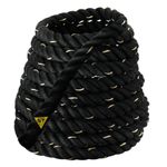 De Jure Fitness Battle Rope for Indoor & Outdoor Exercise with Extra Comfort of Professional Polyester Grip, 9 Meter (30 Feet)