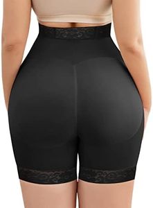 KELLYLEE Shapewear for Women Tummy Control High Waisted Butt Lifter Panties Compression Shorts Postpartum Underwear Boyshorts, No-zipper Black, Small