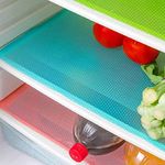 MayNest 12 Pcs Refrigerator Liners, Washable Mats Covers Pads, Home Kitchen Gadgets Accessories Organization for Top Freezer Glass Shelf Wire Shelving Cupboard Cabinet Drawers (4 Blue+4 Green+4 Red)