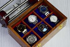 Royal Craft Expertise Wooden watch boxes, Watch Box For Men,Luxury Watch Case Wrist Watch Display Box Watch cases for Men and Women 9 Slots, Gift For Him,Christmas, Valentine;s, Day Gift (6 slot)