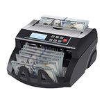 DOMENS Money Counter Machine with UV/MG/MT/IR/DD Counterfeit Detection Count Value of US Dollar Bills Bill Counter, Add and Batch Modes, Cash Counting with LCD Display