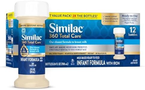 Similac 360 Total Care Infant Formula, Has 5 HMO Prebiotics, Our Closest Prebiotic Blend to Breast Milk, Non-GMO,‡ Baby Formula, Ready to Feed, 2-fl-oz Bottle, Pack of 12