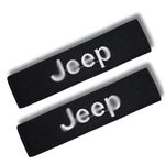 Seat Belt Cover Pad Seatbelt Car Strap Covers Seat Cover Soft Shoulder pad Compatible with Jeep for Helping Protect Your Shoulder from The Rubbing Kids for Kids & Adults- 2 Pcs (Jeep)