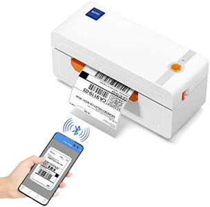 JADENS Bluetooth Thermal Label Printer, 4x6 Shipping Label Printer for Shipping Packages 203DPI, 1.57"-4.1" Printing Size Compatible with Hermes, Royal Mail, Amazon, Shopify