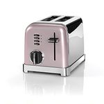 Cuisinart 2 Slice Toaster CPT160PU - Wide slots, ideal for thick bread and bagels - 6 levels of browning and defrosting - Pink