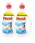 Persil Sensitive Gel Double Pack Liquid Detergent for Allergy Sufferers and Babies, Skin-friendly, 100 (2 x 50) Wash Loads