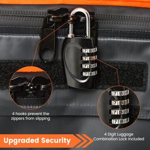COSTWAY Car Roof Bag, 100% Waterproof Cargo Carrier – 15 Cubic Ft, Black/Orange