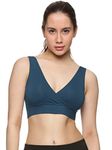 &Circus Maternity Bra | Feeding Bra | Nursing Bra for Women | Non Padded Bra for Women | PureSoft Beechwood Tencel Micromodal | Blue Curacao, XL