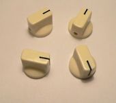 Jellyfish Audio Small cream knobs set of 4 for valve radios and amplifiers or guitar pedals