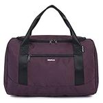 ECOHUB Personal Item Bag Small Duffel Bag 16 Inch Foldable Travel Bag Travel Essentials Weekender Bag Overnight Bags Gym Bag Hospital Bags for Women and Men (Plum red)