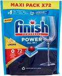 Finish, 72 Dishwasher Pads, All In One Max, Lemon - 7250 ml