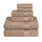 Trident Soft Comfort Air Rich Towels for Bath, 100% Cotton Towel, Super Soft, Highly absorbent, 6 Pieces Towel Set, 500 GSM - Acron