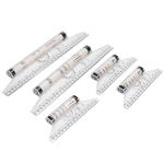 Drawing Roller Ruler, Clear Scale 5pcs Measuring Rolling Ruler Transparent Portable for Study